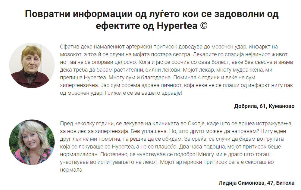 Hypertea резултати